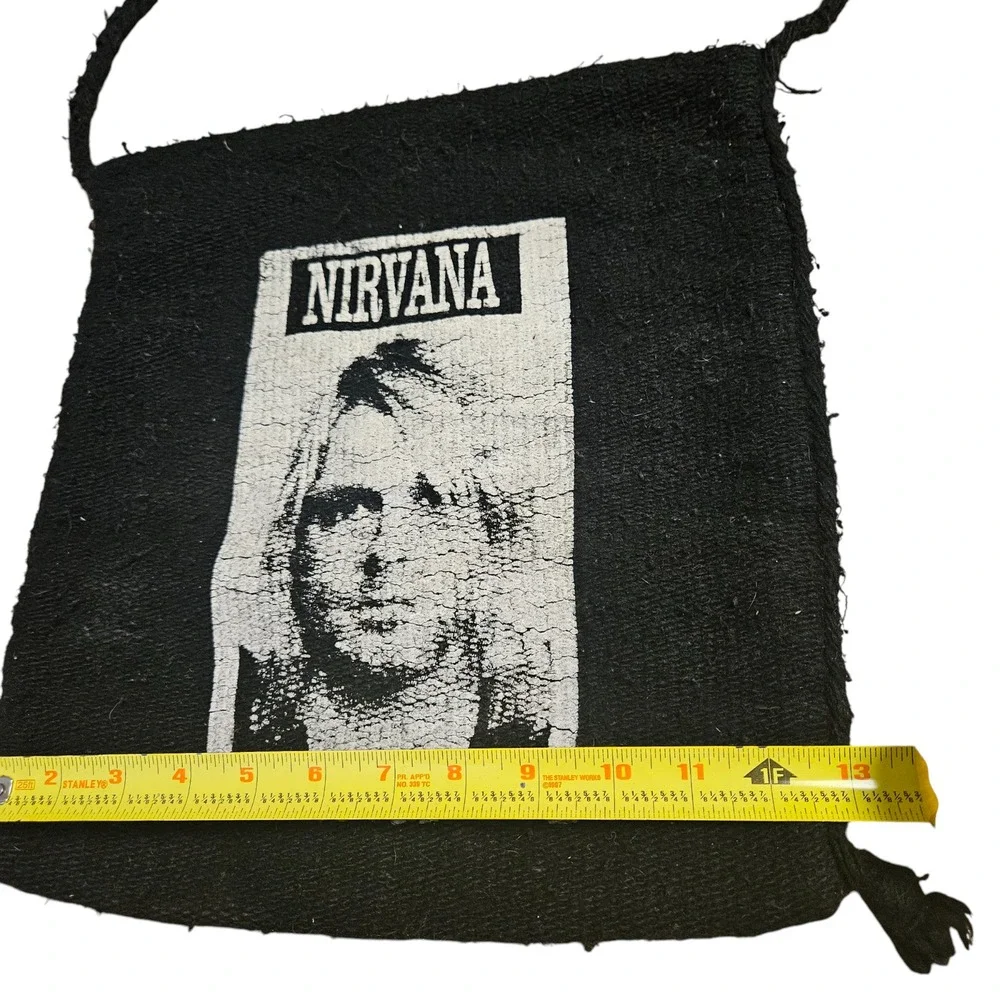 Vintage Nirvana Kurt Cobain‎ Sling Purse Bag Decor 90s Grunge Punk Soundgarden